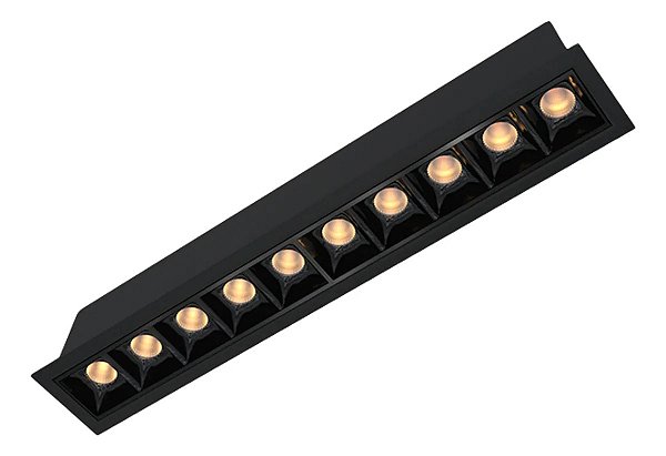 Spot De Embutir Pontual 20w 1600lm Estrutura Preto 3000k