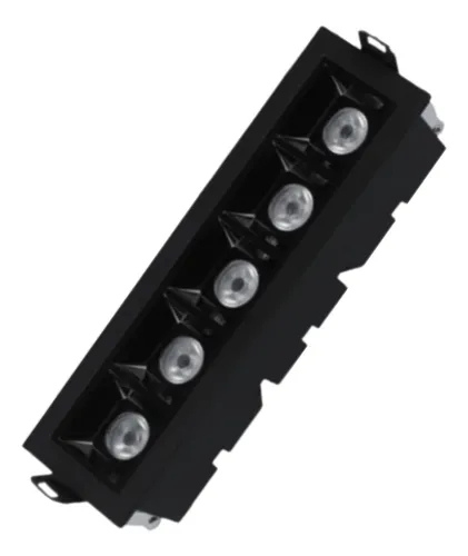 Mini Spot De Embutir Pontual 10w 800lm Estrutura Preto 3000k