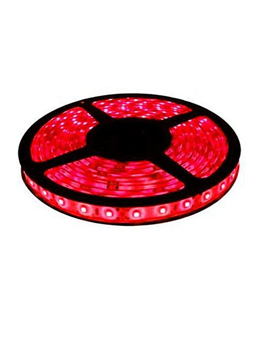Fita LED SMD 3528 Vermelha 5m 12V IP20