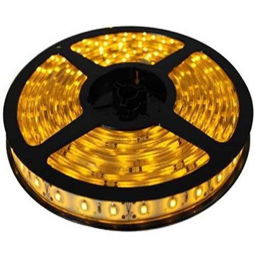 Fita LED SMD 3528 Amarela Âmbar 5m 12V IP20 Sem Silicone