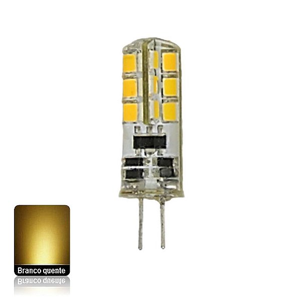 Lâmpada LED Bipino G4 Siliconada 2W Branco Frio 12V