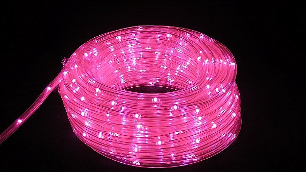 Mangueira de LED Rosa 24V IP65 Rolo com 20 Metros