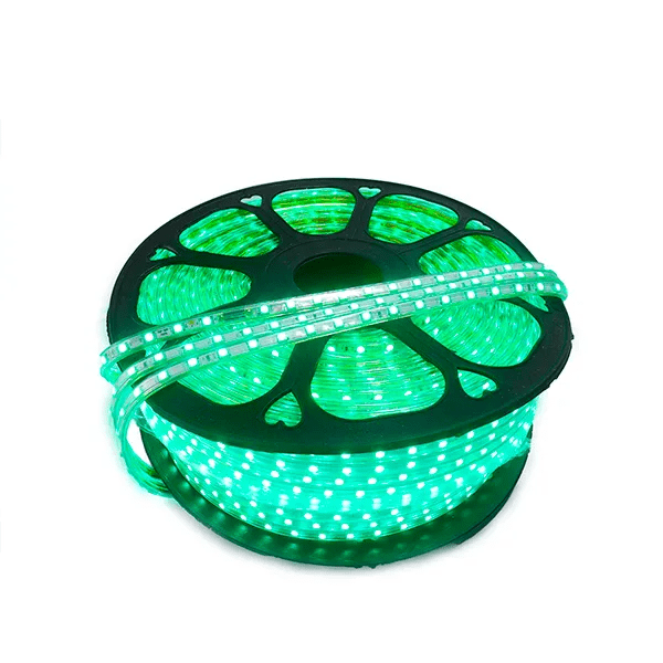Mangueira Chata LED 5050 Verde 100 Metros 110V/220V