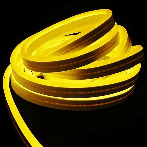 Mangueira LED Neon Flexível 12V AMBAR 100M à Prova d'Água