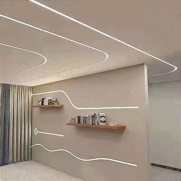 Perfil LED Flexível 120 LEDs/m 24V Branco Frio 14x14mm