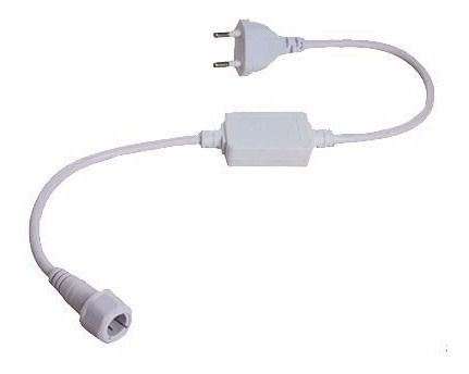 Rabicho Plug para Mangueira LED Redonda 2 Fios Bivolt até 12mm