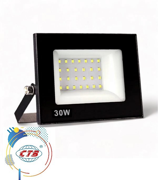 Refletor LED CTB 30W SMD BRANCO FRIO A Prova D'água bivolt 2 ANOS DE GARANTIA