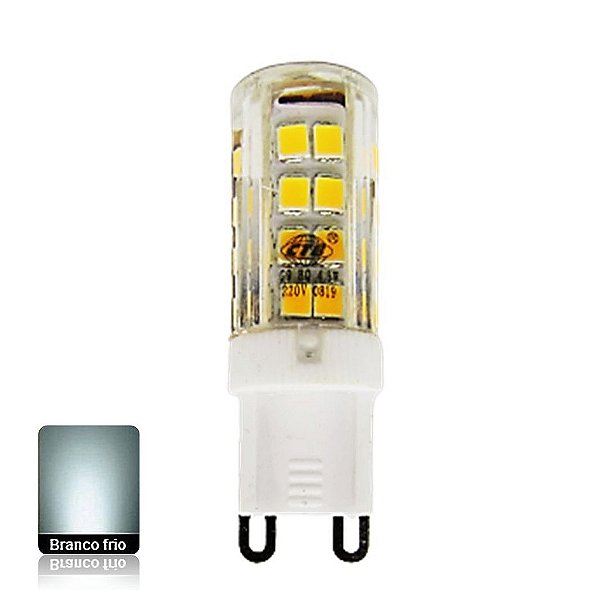 Lâmpada LED Halopin G9 4,5W Branco Frio 220V