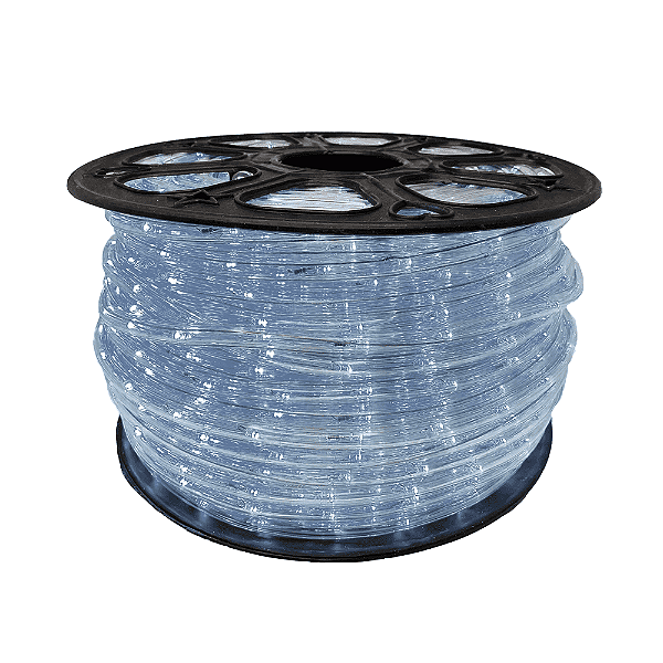 Mangueira LED Branco Frio com Strobo 13mm 36 LEDs por Metro 220V (Rolo de 100 Metros)