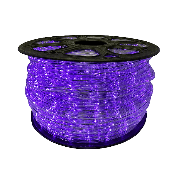 Mangueira LED Roxa 12mm 30 LEDs por Metro 220V (Rolo de 100 Metros)