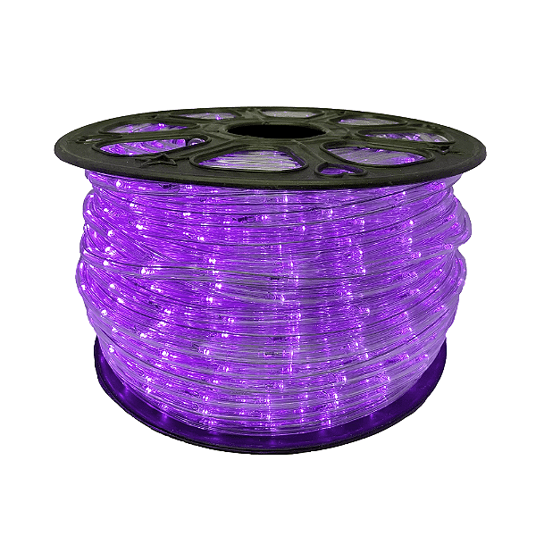 Mangueira LED Roxa 13mm 36 LEDs por Metro 220V (Rolo de 100 Metros)