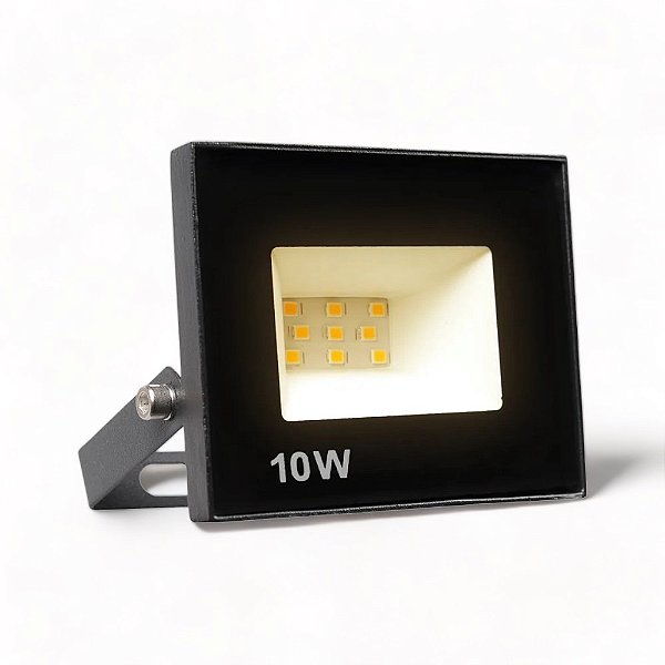 Refletor LED 10W SMD BRANCO QUENTE A Prova D'água bivolt 2 ANOS DE GARANTIA