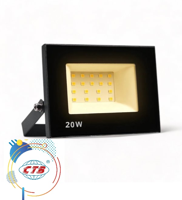 Refletor LED CTB 20W SMD BRANCO QUENTE  A Prova D'água bivolt 5 ANOS DE GARANTIA