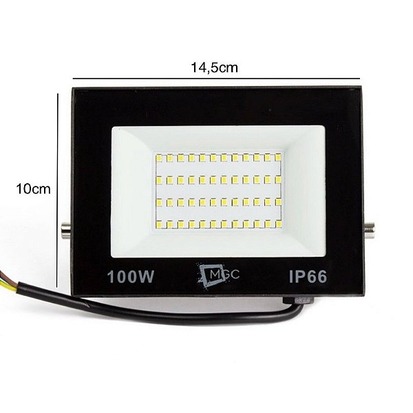 Refletor LED CTB 100W SMD BRANCO FRIO A Prova D'água bivolt 5 ANOS DE GARANTIA