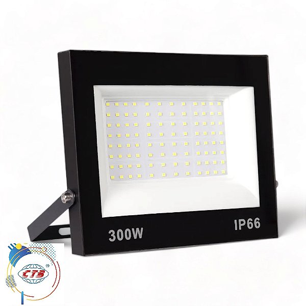 Refletor LED CTB 300W SMD  BRANCO FRIO A Prova D'água bivolt 5 ANOS DE GARANTIA