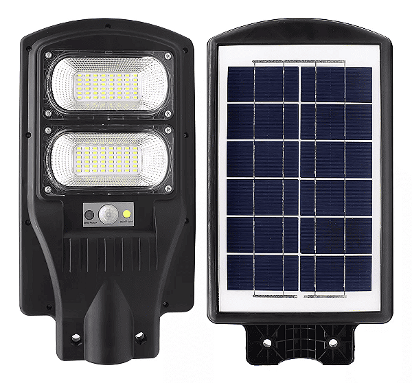 Luminária Pública LED 100W para Poste com Placa Solar Acoplada