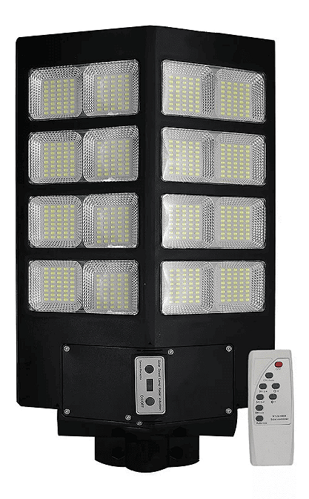 Luminária Pública LED 800W para Poste com Placa Solar Acoplada