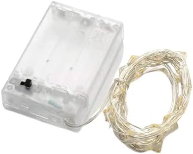 Kit com 1000 Fio de Fada Cordão Cobre 10 LED 1M Amarelo Fixo Bateria