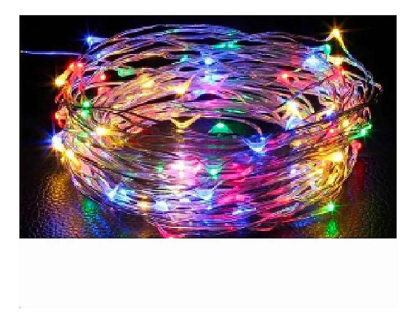 Kit com 24 Fio de Fada Cordão Verde 1000 LEDs 100M Bivolt Colorido