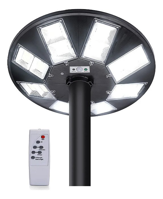 Luminária Solar LED 400W Onistek com Sensor de Presença Branco Frio IP66