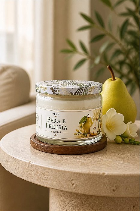 Vela Aromática Pera e Fressia 100G