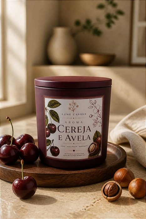 Vela Aromática Cereja e Avelã 180g