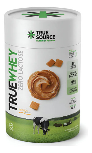 True Whey Concentrado Sem Lactose Doce Leite 900g Truesource Doce De Leite