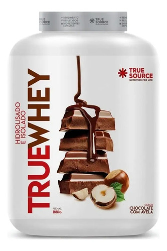 True Whey Isolada & Hidrolisada Gourmet 1810g Avela e chocolate - True Source