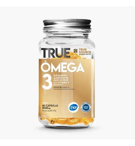 Ômega 3 True Omega - 60 Cápsulas De 1000mg - True Source Sabor Sem sabor