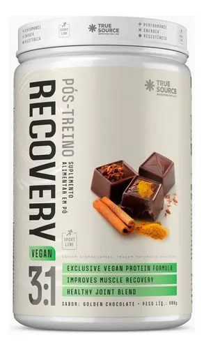 Pós-treino Recovery Vegan Golden Chocolate 900g True Source - Chocolate