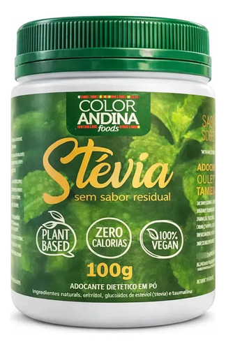 Adoçante Stévia Color Cristal Color Andina 100g