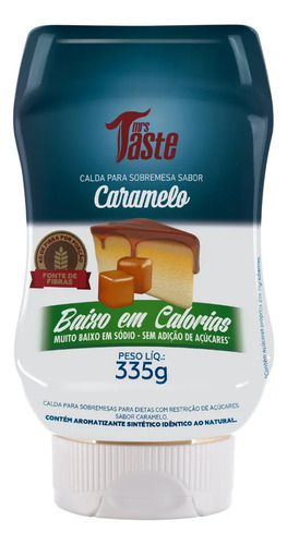 Cobertura Calda Caramelo P/ Sorvete Zero Açúcar 335g - Mrs Taste