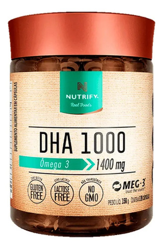 Nutrify - Dha 1000 - Suplemento De Ácidos Graxos Ômega 3 - S