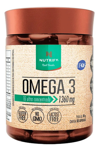 Ômega 3 Tg 1360mg Ultra Concentrado 60 Cápsulas Nutrify