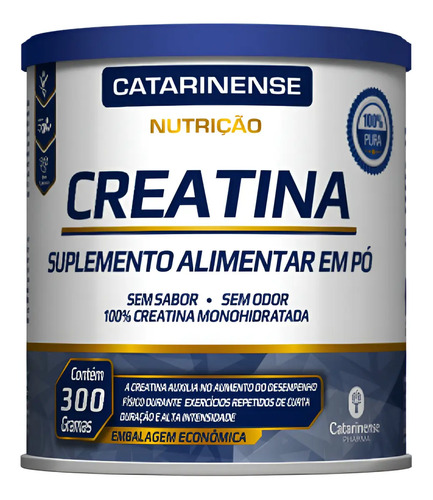 Creatina Catarinense Nutricao Po Sabor Neutro 300 g