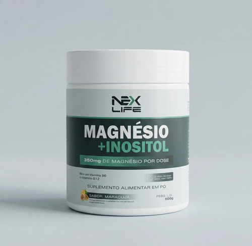 Magnésio E Inositol Taurina Melatonina 350g Sabor Maracujá