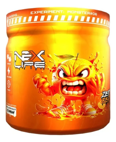 Pre Treino Cafeina Nexlife Sabor Tangerina 300g