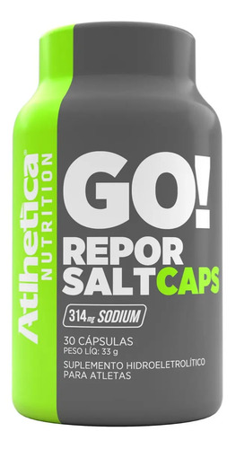 Go! Repor Salt Caps 30 Cápsulas - Atlhetica Nutrition Sem Sabor