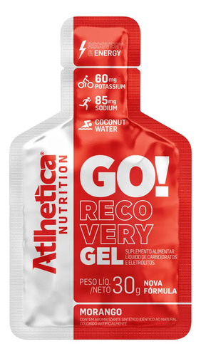 Go! Gel Recovery (display Com 10 Sachês De 30g) Morango