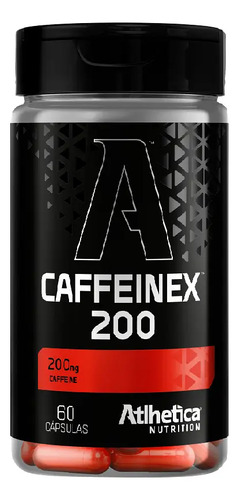 Caffeinex 200mg Cafeina 60 Cápsulas Atlhetica Nutrition Sem sabor