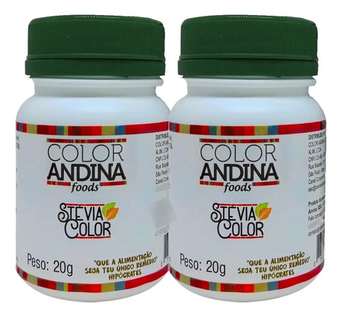 KIT 2 ADOCANTE STEVIA 20g - Color Andina