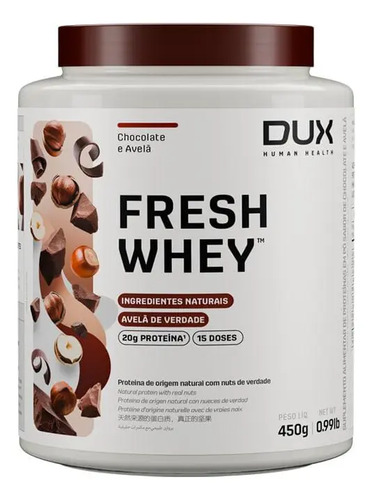 FRESH WHEY DUX 450G - CHOCOLATE BELGA E AVELA