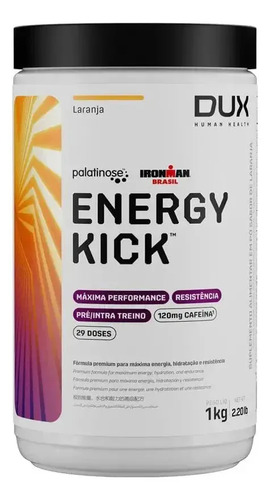 ENERGY KICK CAFFEINE DUX 1000G - LARANJA