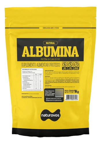 ALBUMINA SABOR NATURAL BAG 1KG - Naturovos