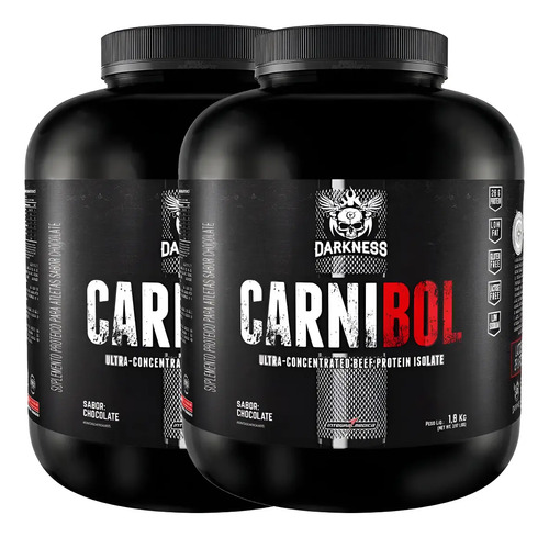 Suplemento Em Po 2 Carnibol Proteína Da Carne 1,8kg Darkness Sabor Chocolate