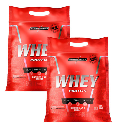 KIT 2 NUTRIWHEY COOKIES 900G POUCH