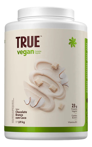 TRUE VEGAN CHOCOLATE BRANCO COM COCO 1810G