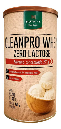 NUTRIFY CLEANPRO WHEY ZERO LACTOSE 450G