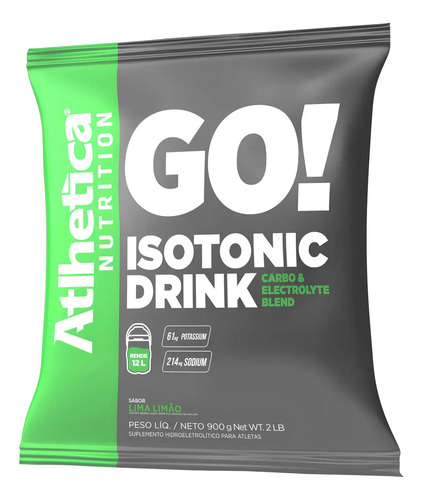 GO! ISOTONIC DRINK LIMA-LIMAO 900 G - ATLHETICA
