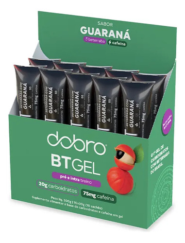 BT GEL DOBRO - BETERRABA GUARANÁ COM CAFEINA 10x30g